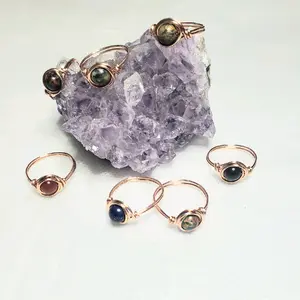Gemstone Wire Ring Daily Birthday Engagement Anniversary