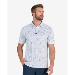Paint Splatter 3 Men's Golf Polo in Navy