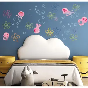 Jellyfish Bubbles Wall Stickers Under The Sea Ocean Wall Stickers Bedroom Bathroom Decor Vinyl