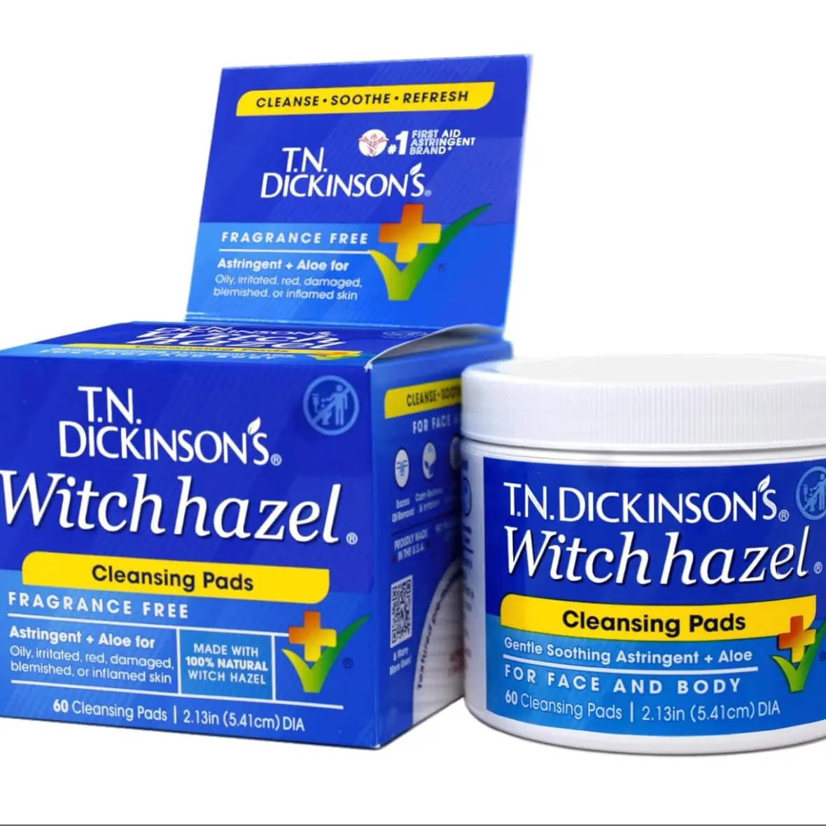 T.N. Dickinson's Witch Hazel Cleansing Pads, 60 Count