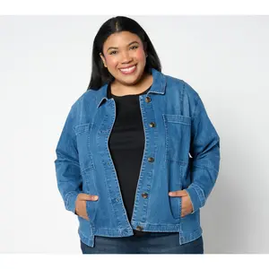 Studio Park X Amy Stran Denim Utility Jacket- Indigo