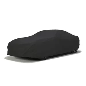 DaShield SoftTec Indoor Satin Car Cover for Ford Fairlane 1955 1956 Semi Custom Fit Elastic Stretchy Flexible High-end Luxury Dust Protection-Black