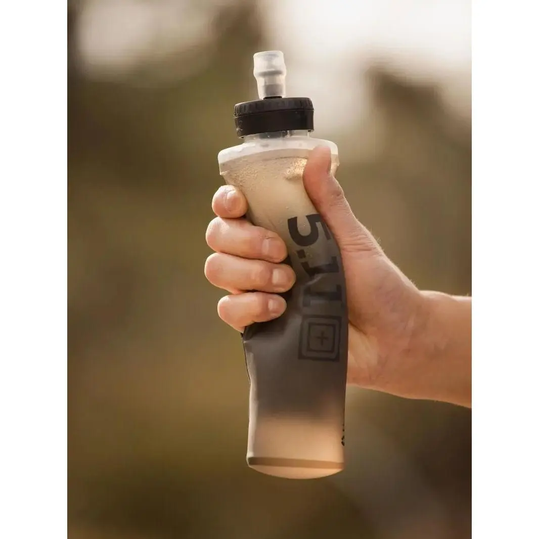 WTS Ultraflask Reusable Silicone Water Bottle - 500ml, Lightweight, Portable, Washable, High-Flow Bite Valve, Lockable Lid