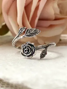 1 PC Pretty Rose Flower Ring For Women For Valentine's Day Gift Wedding Engagement Anniversary Party Jewelry