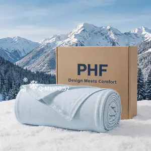 【Summer Vibes】PHF Reversible Double Cooling Blanket for Hot Sleepers - Breathable, Lightweight, Portable Silky Blanket for Home, Office, Travel, Car - Perfect Summer Gift for Boyfriends, Men, Mother's Day, and Teen Bedrooms