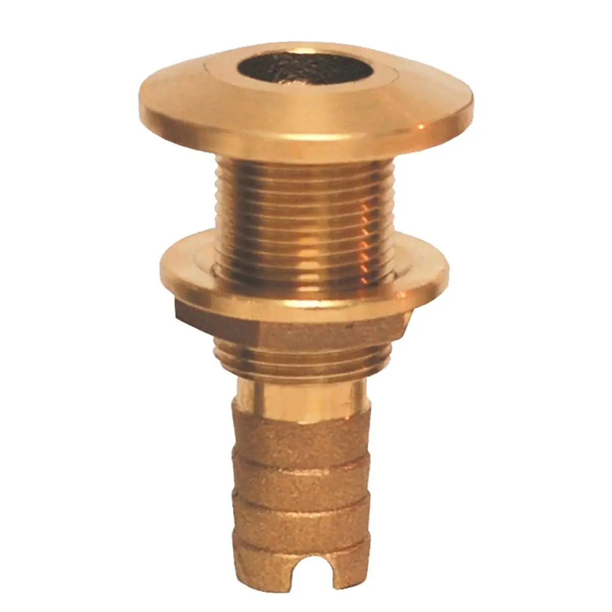Groco HTH-1500 Bronze Barb Thru-Hull Fitting - 1.5 in. NPS Threaded Pipe Fittings, C83600 Bronze, UL Listed 647B, for Hose Connections, Hose Barb Thru-Hull, Hose Attachment Pipes, Pipe Fittings & Accessories, Threaded Ends Pipes, Pipe Fittings & Accessori