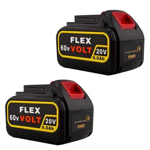 2 PCS 9.0Ah 20V 60V 120V MAX Battery for Dewalt Flex DCB606 DCB612 DCB606-2 DCB609 2 PCS 9.0Ah 20V 60V 120V MAX Battery for Dewalt Flex DCB606 DCB612 DCB606-2 DCB609