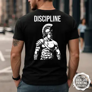Discipline Spartan T-Shirt, Gym Motivation Tee, Fitness Apparel, Inspirational Shirt, Workout Shirt, Funny Workout Shirt