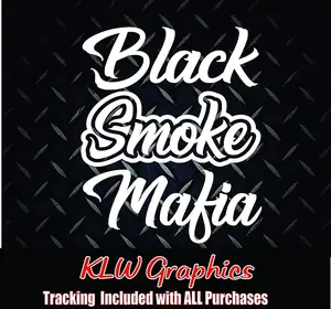 Black Smoke Mafia Vinyl Decal Sticker Diesel Truck Turbo Silverado Ford Powerstroke Duramax Soot Smoke Funny