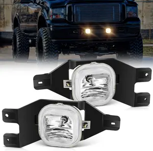 Nilight Fog Lights Assembly Compatible with 1999 2000 2001 2002 2003 2004 Ford F250 F350 F450 F550 Super Duty 2001-2004 Ford Excursion Replacement w/12V H10 42W Bulbs Led