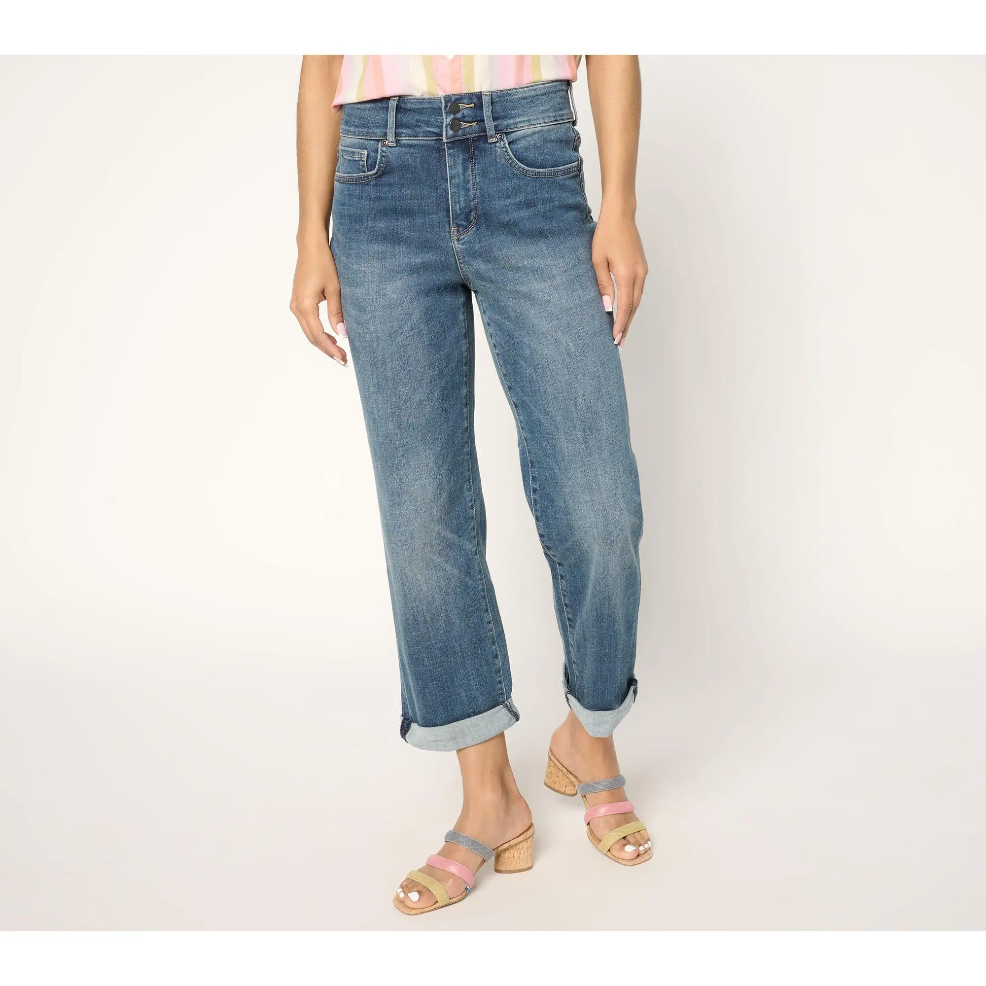 NYDJ High Rise Bailey Relaxed Straight Crop Jean