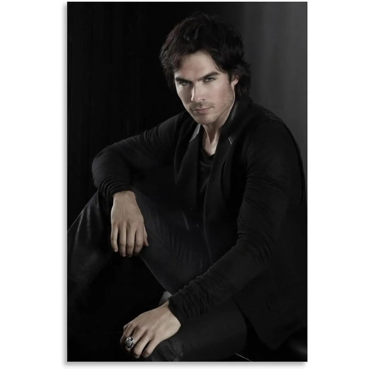 Ian Somerhalder Celebrity Canvas Poster - High-Res Inkjet Movie Star Print, Custom Wall Decor Boards and Art for Movie Fans, Man Cave Home Room Decoration Supplies Gift