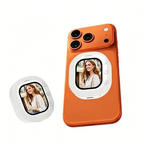 Magnetic Phone Vlog Selfie Monitor Screen, Wireless Recording, Using Phone Rear Camera for Selfie Vlog Live Stream TikTok,Compatible with iPhone and Android