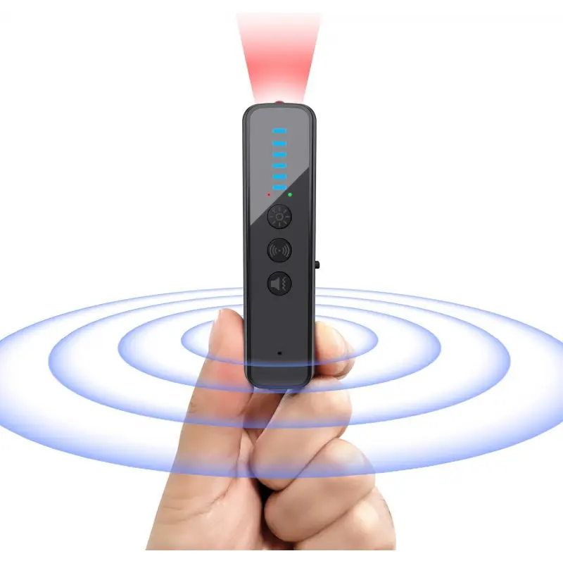 Upgraded Hidden Camera Detector - AI-Powered Anti-Spy Device, GPS Tracker & Bug Detector, Portable RF Signal Scanner, RF Signal Scanning for Hotels, Travel, Home & Office (Black)