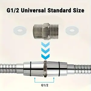 10-Pack Toilet Flex Hose, Quick Connect Bathroom Hoses, G1/2 Male to G1/2 Male, Metal Adapter with Universal Threads, 4 Washers Included