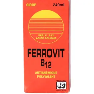 Ferrovit B12 Liquid Supplement Multivitamin Nutrients Support Dietary 240ml  Polyvalent