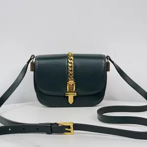 Pre-owned GUCCI Interlocking G Vertical Chain Flap Crossbody