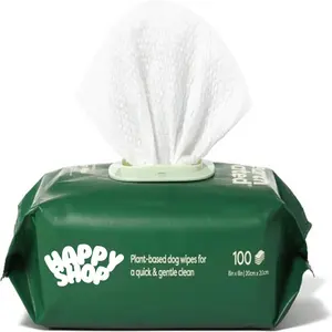 Plant Based Dog Wipes, Cleaning and Odor-Controlling Grooming Wipes for Paws, Body, and Butt, Perfect for Puppy and Adult Dogs, Unscented, 100 Count
