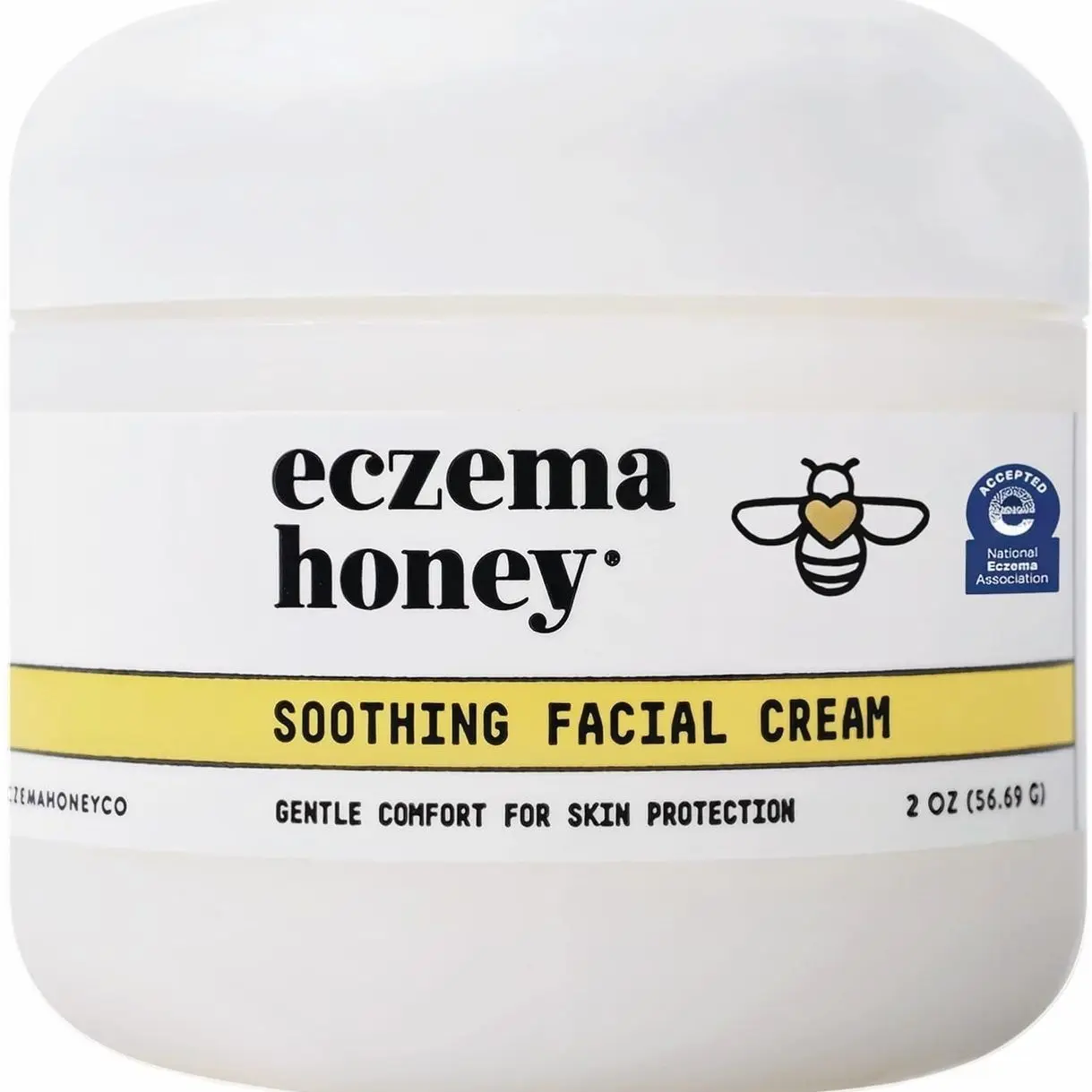 ECZEMA HONEY Soothing Facial Cream - Eczema Lotion for Face, Eyelids, Lips, and More - Natural Dry Skin Repair (2 Oz)