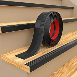 1 Roll of Self-adhesive Stair Treads, Self Adhesive Stair Edges Protectors, Peel and Stick Edges Anti Slip Strip, Suitable for Home Decoration