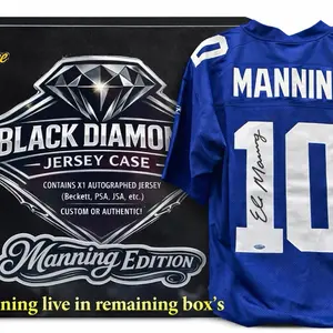 break #92 1x Black diamond manning edition  jersey- 1 signed and authenticated jersey per box 1 signed jerseys