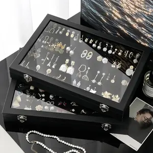 1 High-end Luxury Jewelry Organizer | Holds 100 Rings, Earrings, Necklaces | Elegant Scent, Perfect for Valentine's Day Gifts and Jewelry Cabinets