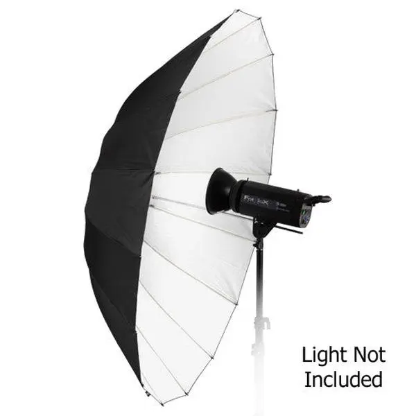 Fotodiox Pro Parabolic White Reflective 16-Rib Umbrella (Black/White)