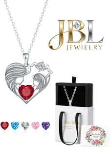 A drawer-Style Jewelry box With a Handle - Mother and Daughter Heart Necklace - Geschenke für Mutter,Beste Mutti Schmuck zum Muttertag Geburtstag Weihnachten - Love Heart Necklace