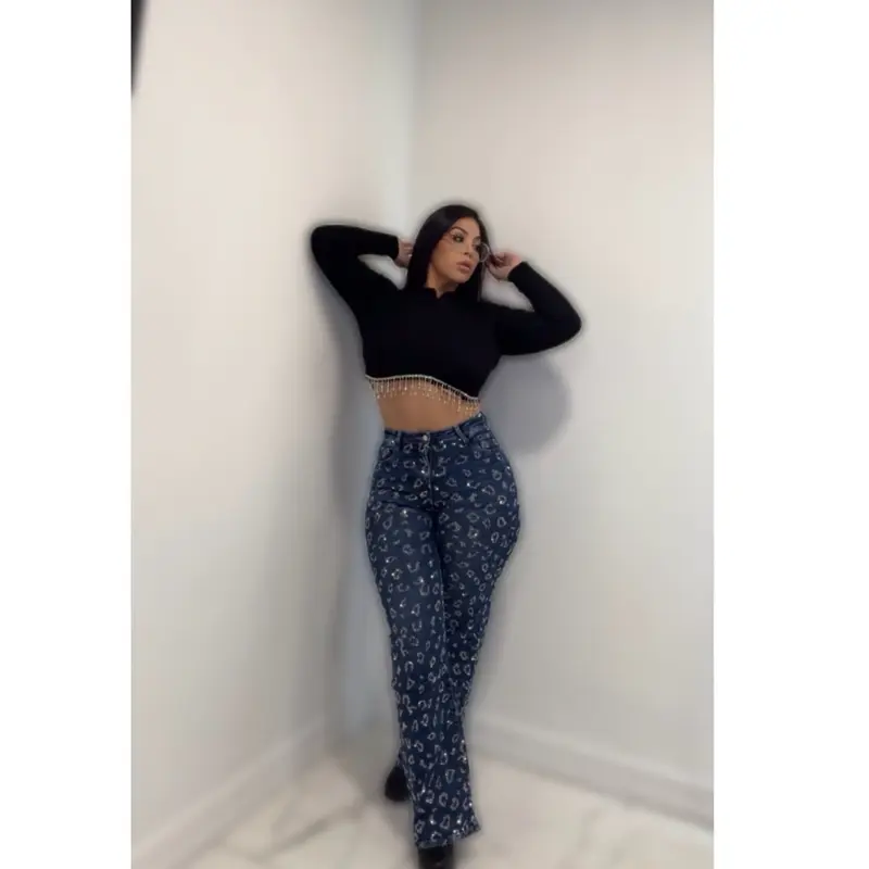 High rise leopard jeans High rise leopard jeans