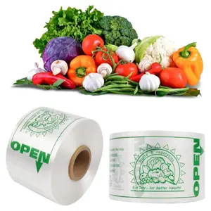 TP Plastic 14"x20" Clear Produce Bags – 4 Rolls, 500 Count, Garden Fresh, HDPE Food Storage