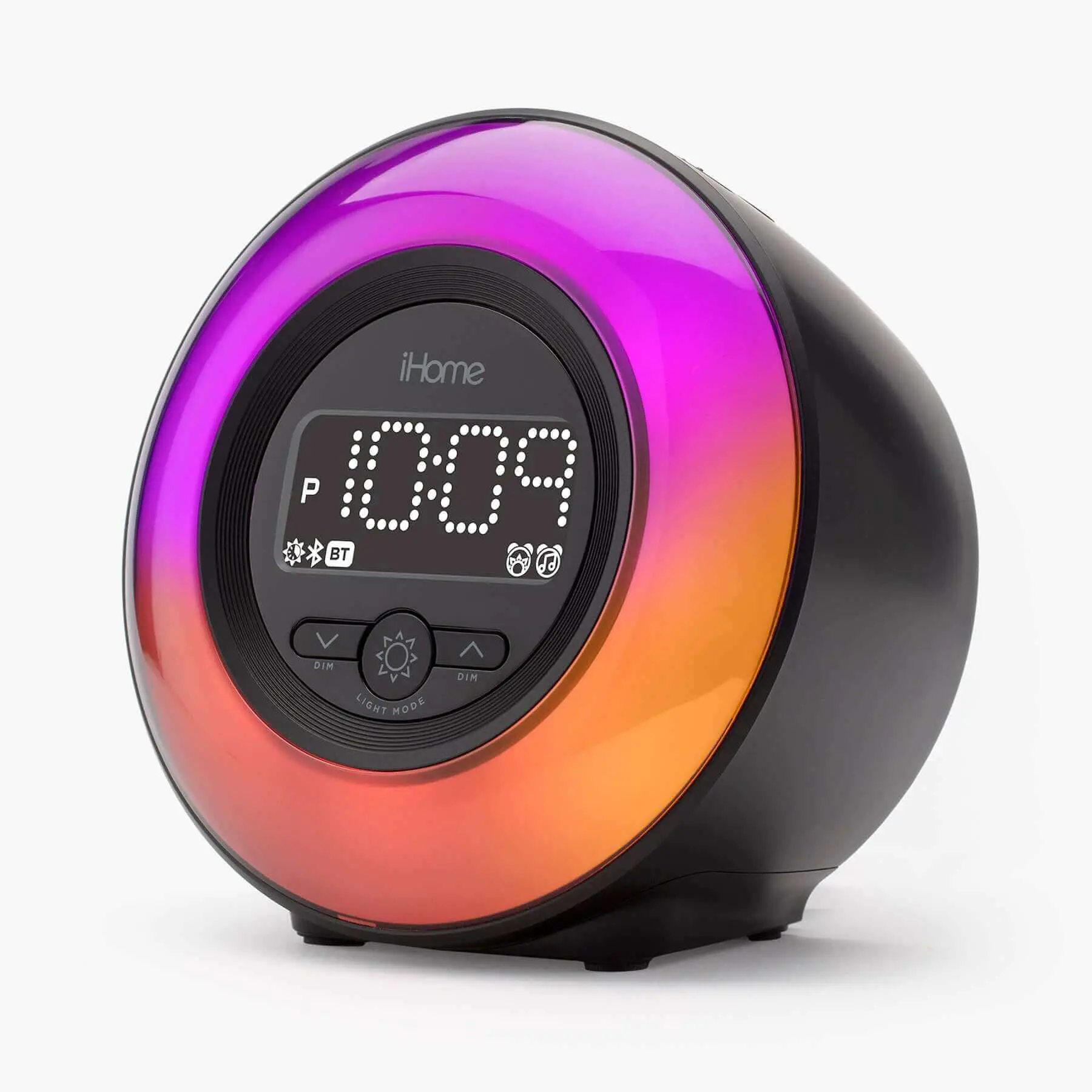 Ihome Powerglow Sunrise Alarm Clock Radio with Bluetooth Audio Speaker, USB Charging Port, Custom Settings & Adapter (iBT295), Adjustable