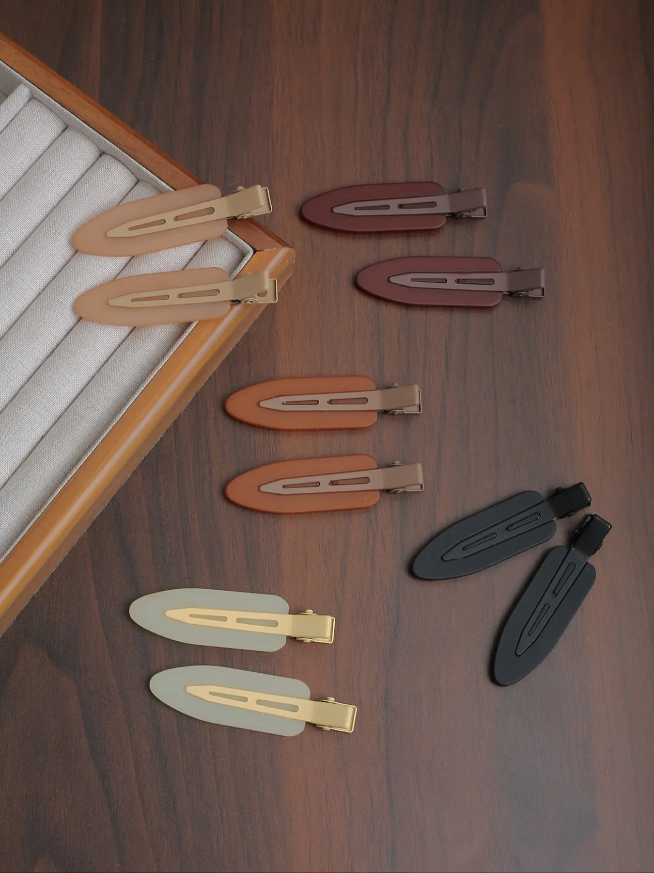 10pcs Plain Color Invisible Duckbill Hair Clips, Simple Side Bangs and Forehead Fringe Clamps, Ideal for Daily Casual Wear, Hair Clips for Styling
