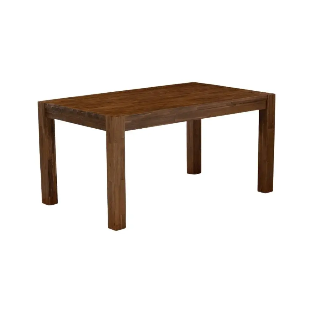 Antique Walnut Solid Wood Rectangular Indoor Dining Table - 60-in Kitchen Use, Classic Shape, Asian Legs, Distressed Look, Jacobean Finish