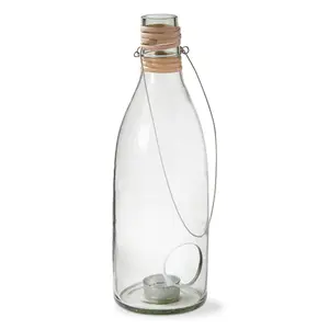 Recycled Blown Glass Lantern Large Clear Summer