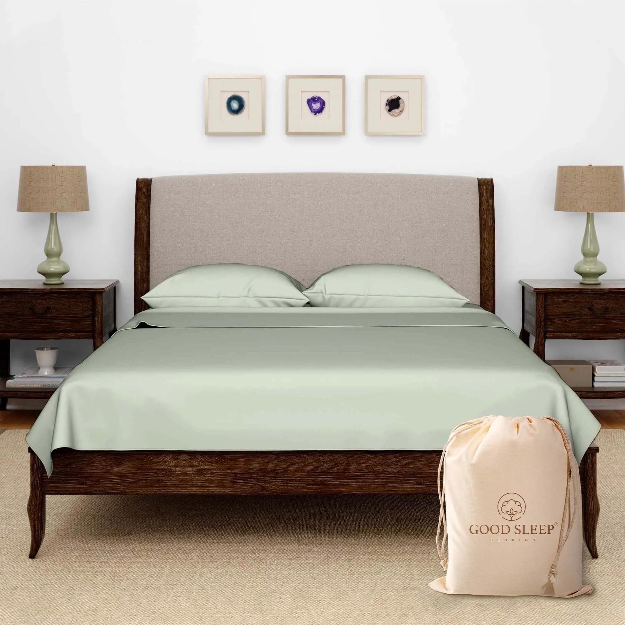Classic Sateen Sheet Set, 4-Piece Hotel-Like Sateen Weave Bedding Set with Deep Pocket Sheets, Machine Washable