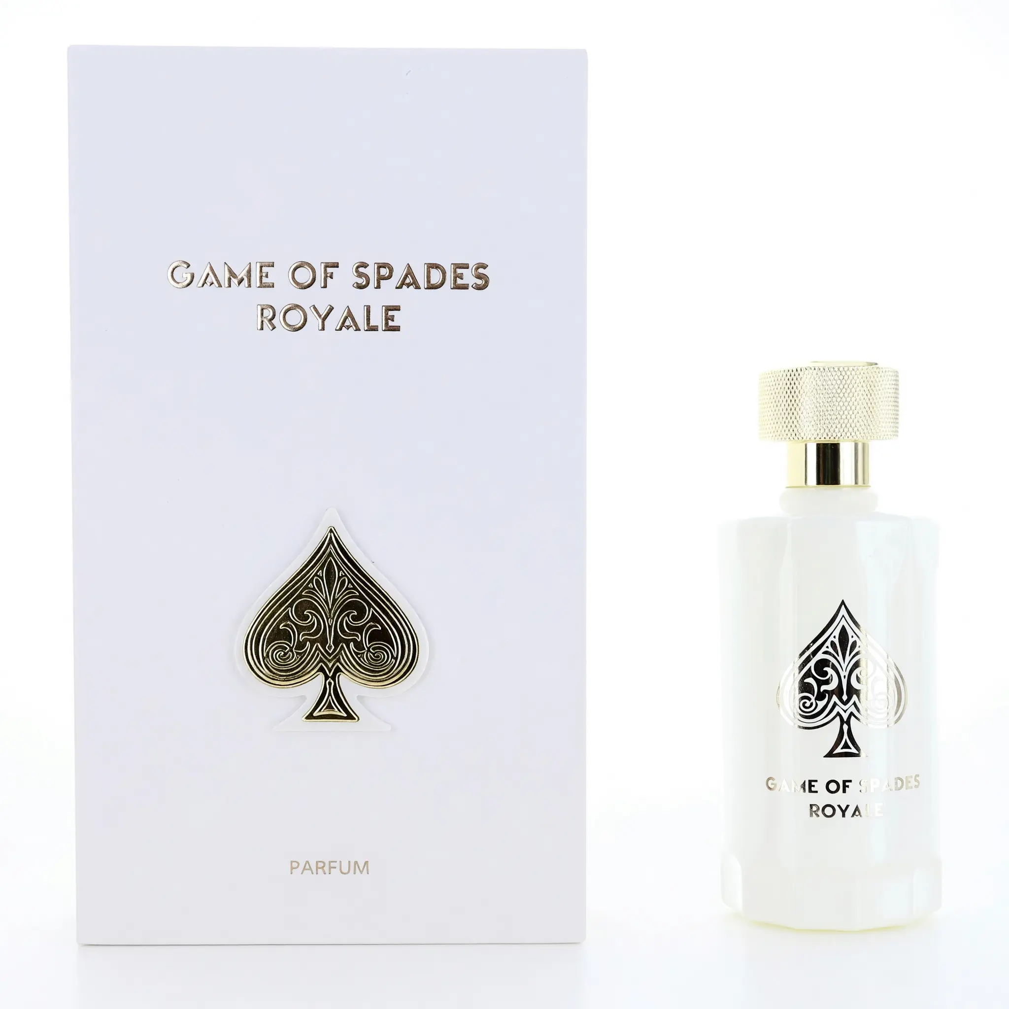 Game of Spades Royale by Jo Milano Unisex Parfum Spray - 3.4 fl oz, Top Notes Cacao and Hazelnut, Rich Aroma with Jasmin and Cedar, Wood