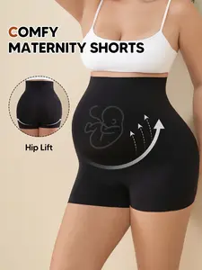 Pregnant Women High-Waist Support Shorts, Seamless Belly Control Maternity Underwear, Soft Abdominal Support, Comfortable Breathable Stretchy, Daily Wear, Pregnancy Shapewear, Prenatal Underwear