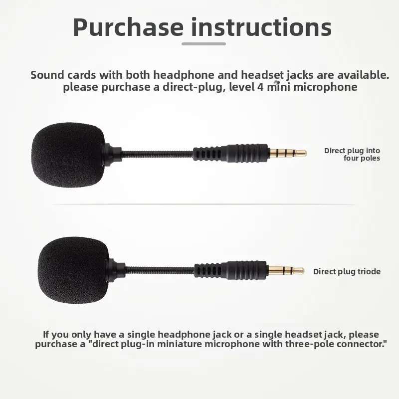 M03 3.5mm Mini Compact Condenser Microphone, Plug-And-Play, No Driver Needed, Ideal for Phone Sound Card, Live Streaming, Karaoke Recording