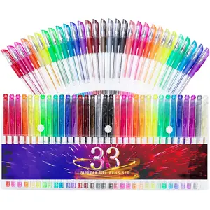 Glitter Gel Pens, Colors Neon Glitter Pens Set Gel Art Markers with 40% More Ink for Adult Coloring Books, Drawing, Journaling, Doodling