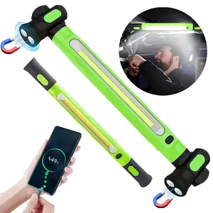 Car Under Hood Work Light, 3000LM Magnetic LED Light Bar with Hooks, Hands-Free Super Bright Cordless Rechargeable Light, for Mechanic Car Repair Garage
