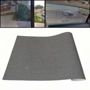One-Way See Through Car Window Sun Shade, Self-Adhesive Privacy Mesh Stickers, Anti-Glare UV Protection for Car Windows & Home Windows, Removable No Residue
