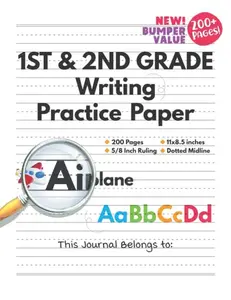 Writing Practice Paper with Dotted Lines (200 Page Notebook for 1st & 2nd Grade Students)