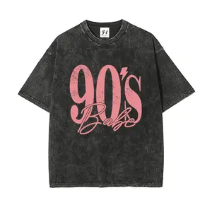 90s Babe Acid Wash Tee | Retro 90s Girl Oversized Streetwear Top,Vintage 90s Aesthetic Oversized Shirt