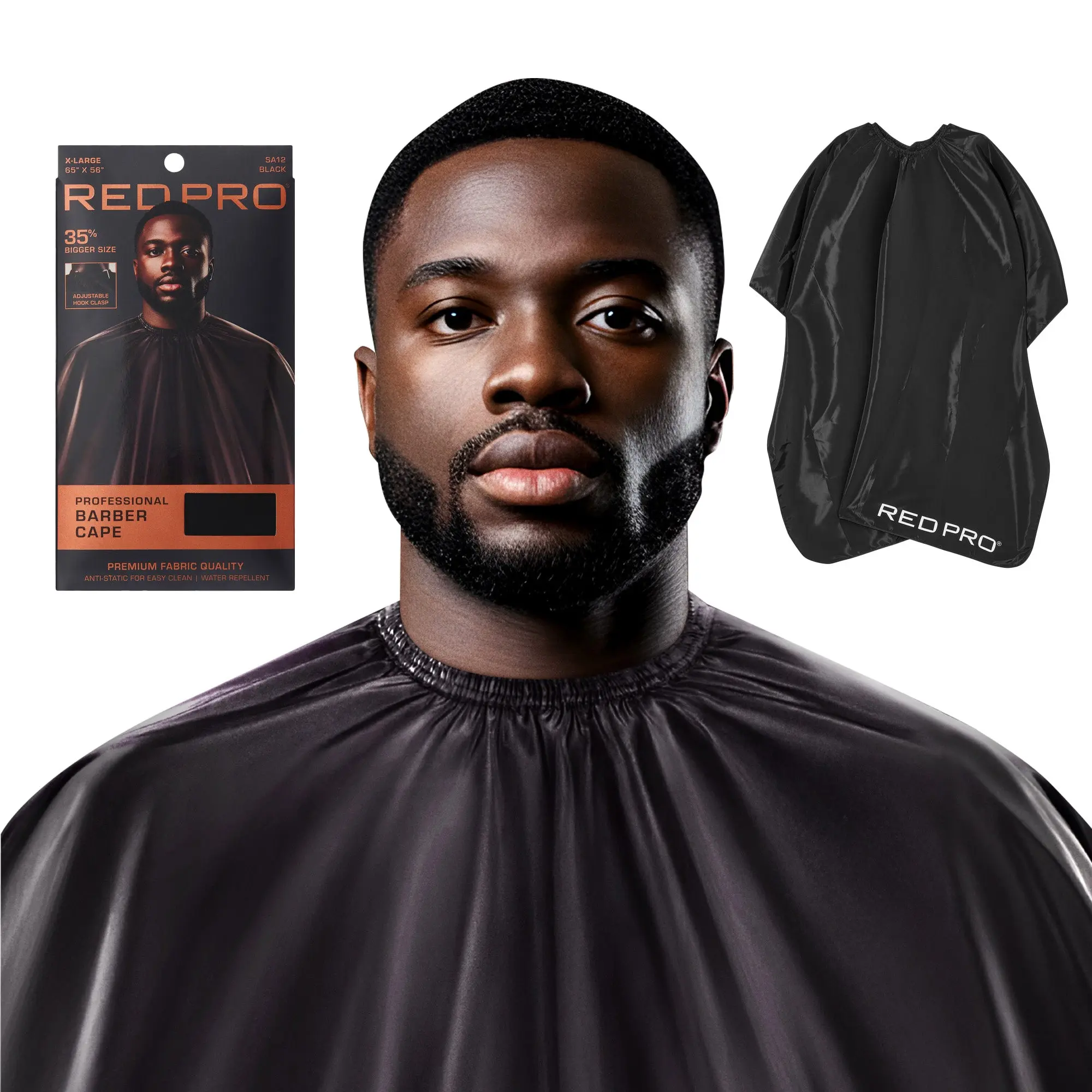 Red Pro Professional Barber Cape – Extra Large, Water-Resistant & Anti-Static Red Pro Professional Barber Cape – Extra Large, Water-Resistant & Anti-Static
