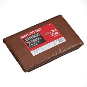 8 ft. x 10 ft. Brown and Silver Heavy Duty Tarp