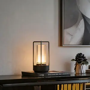 Portable Rechargeable Cordless LED Table Lamp - 3-Colour Infinitely Dimming Battery-Powered Small Desk Lamp for Indoor, Bedroom & Camping Use