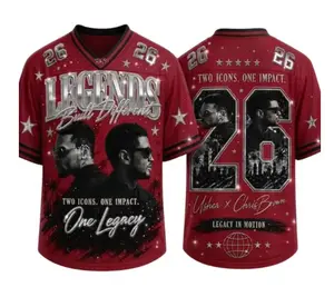 THE R&B TOUR 2026 Vintage-Inspired Custom Name Crop Jersey, Raymond Brown Fan Apparel, Personalized Hip Hop Collectible Sports Jersey