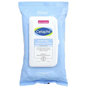 Cetaphil Gentle Skin Cleansing Cloths, Fragrance Free, 25 Pre-Moistened Cloths