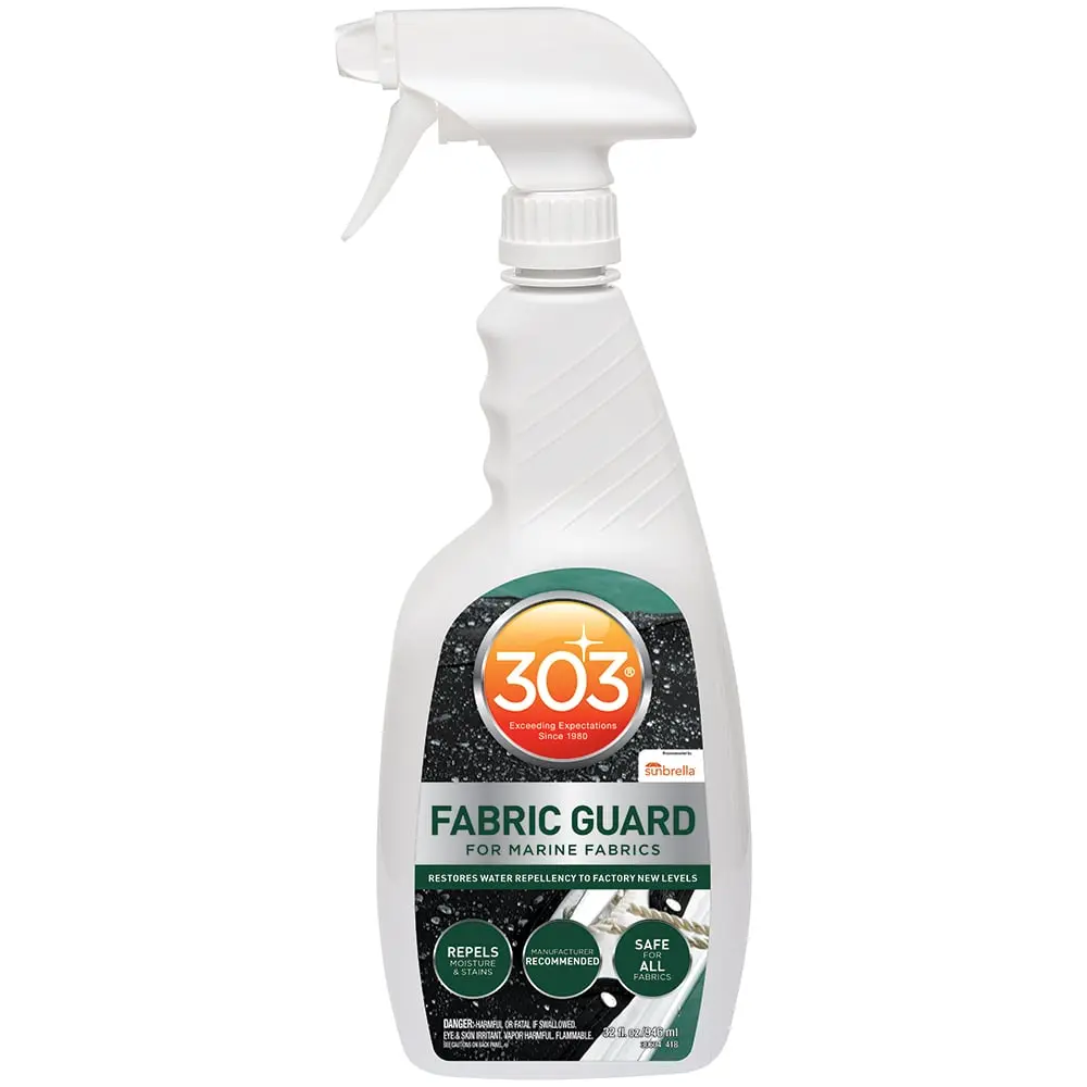 212 MAIN 303 Marine Fabric Guard - 32 fl oz Powerful Cleaning Solution, 6-Bottle Case (11.4 lbs), All Seasons Household Moisture-Proof Protection, Water-Resistant Oil Stain Shield, Safe for All Fabrics Stain Remover Spray