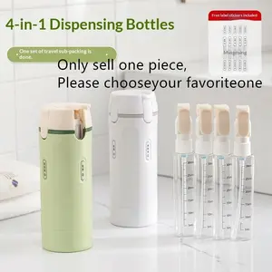 Travel Size Bottles Portable Compact Refillable Cosmetics Set Shampoo Body Wash Makeup Remover Leak-Proof Dispenser, Essential Travel Essentials Travel Pump Bottle